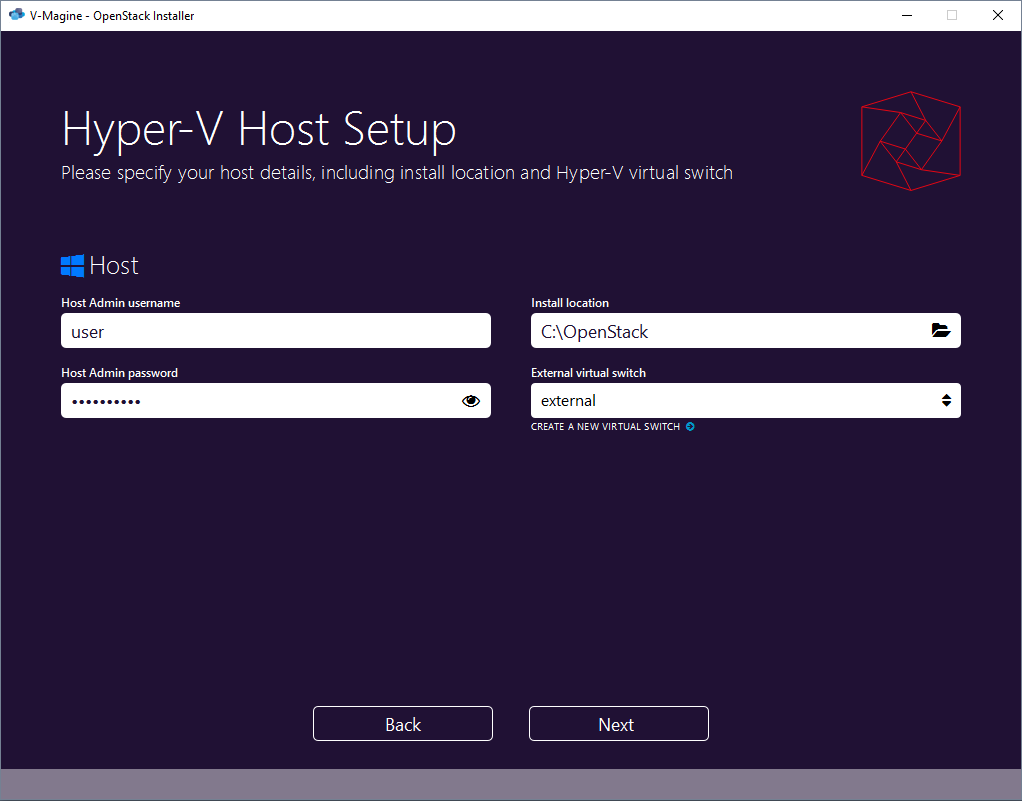 v-magine: Hyper-V Host Setup