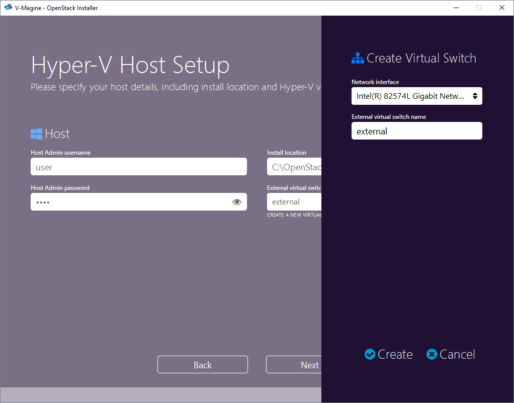 v-magine: Create a New Switch