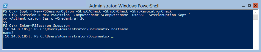 Nano Server PSSession